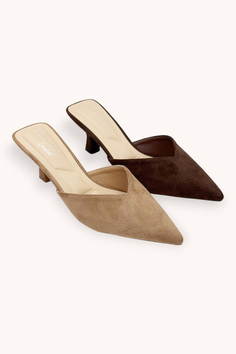 Classic Suede Mule | Espresso