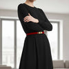 Women’s Adjustable Genuine Leather Dress Belt, Made in Italy, art. CIN01
