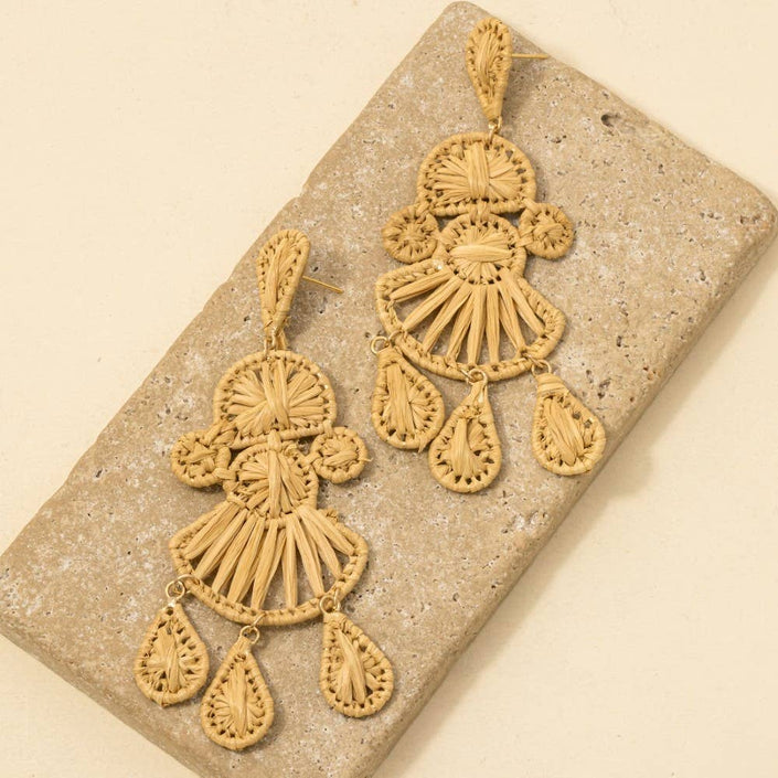 Raffia Wrap ChandelierEarrings