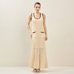 Contrast Trim Knit Maxi Dress