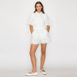 Pure White Cotton Shorts