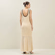 Contrast Trim Knit Maxi Dress