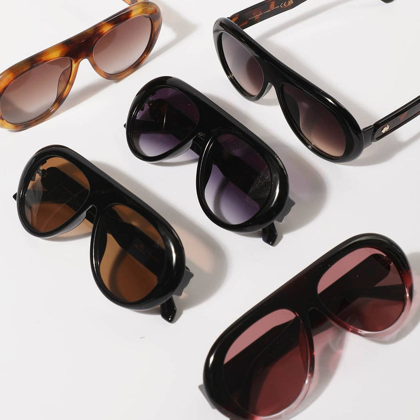 Women's Bold Aviator Style Sunglasses