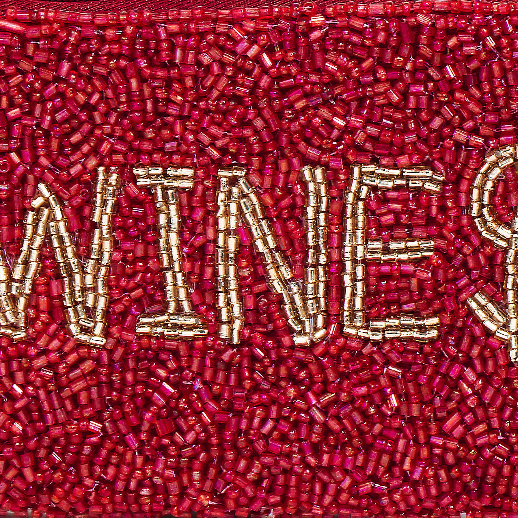 Wines Seed Beaded Coin Purse