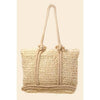 Rope Handle Straw Braided Tote Bag | Ivory
