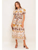 Tuscan Printed Woven Midi Dress