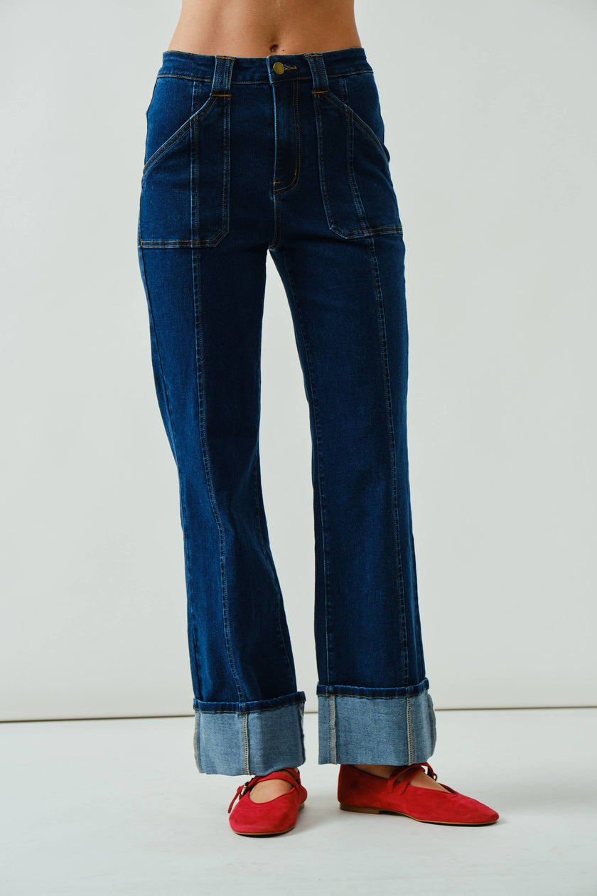 Signature Cuff Straight Denim