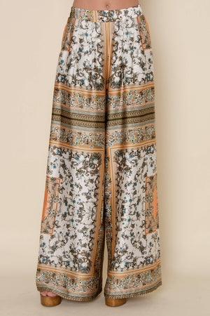 Vintage Scarf Print Pants