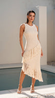 La Vita Fringe Knit Dress