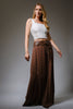 Plaid Elastic Back Maxi Skirt