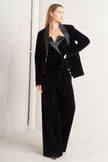 Velvet Blazer with Satin Collar