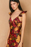 Florence Flutter Shoulder Maxi Dress