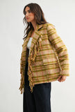 Plaid Fringe Jacket