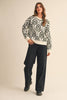 Floral Pattern Knit Sweater
