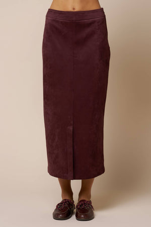The Merlot Suede Midi