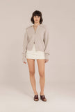 Cashmere Blend Ribbed Jacket