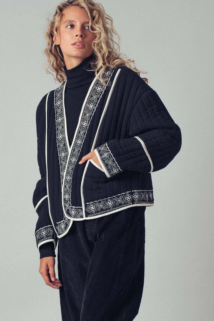 Willow Embroidered Quilted Jacket