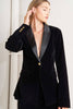 Velvet Blazer with Satin Collar