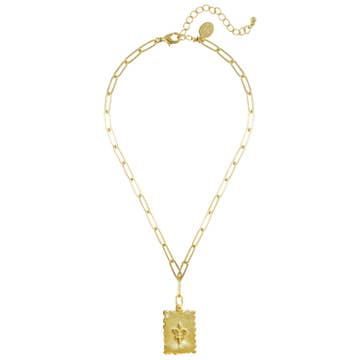 Fleur De Lis Stamp Necklace