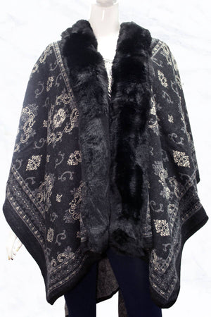 Faux Fur Cape