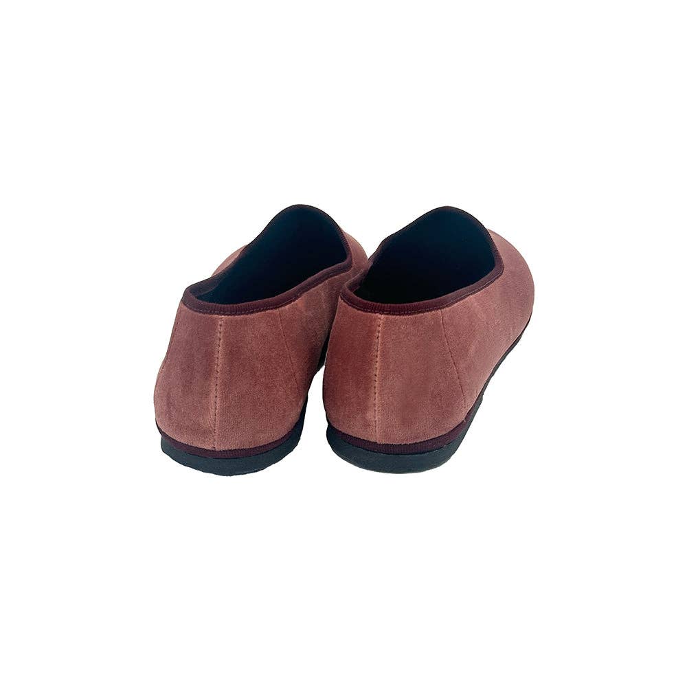 Venetian Slippers- Mauve and Burgundy
