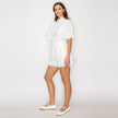 Pure White Cotton Shorts