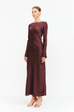 Georgie Burgundy Dot Dress