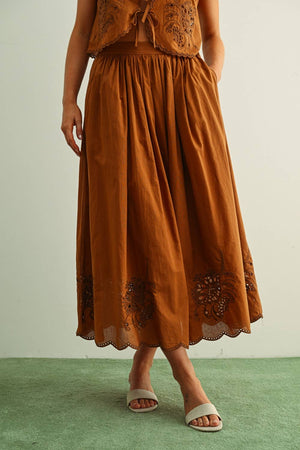 Terracotta Bloom Skirt
