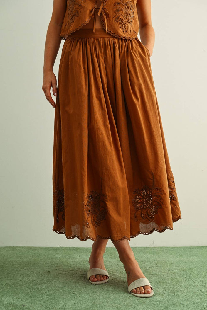 Terracotta Bloom Skirt