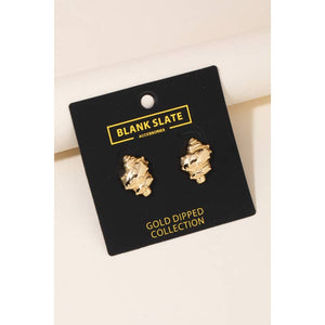 Gold Dipped Conch Earrings