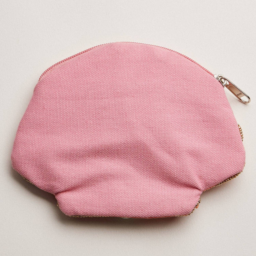 Seashell Pearl Beaded Coin Purse