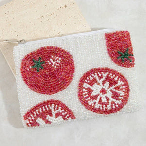 Tomatoes Seed Beaded Coin Purse