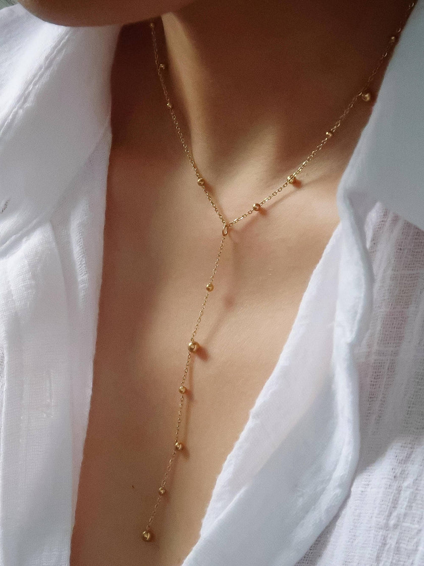 Brisse Beaded Lariat Necklace