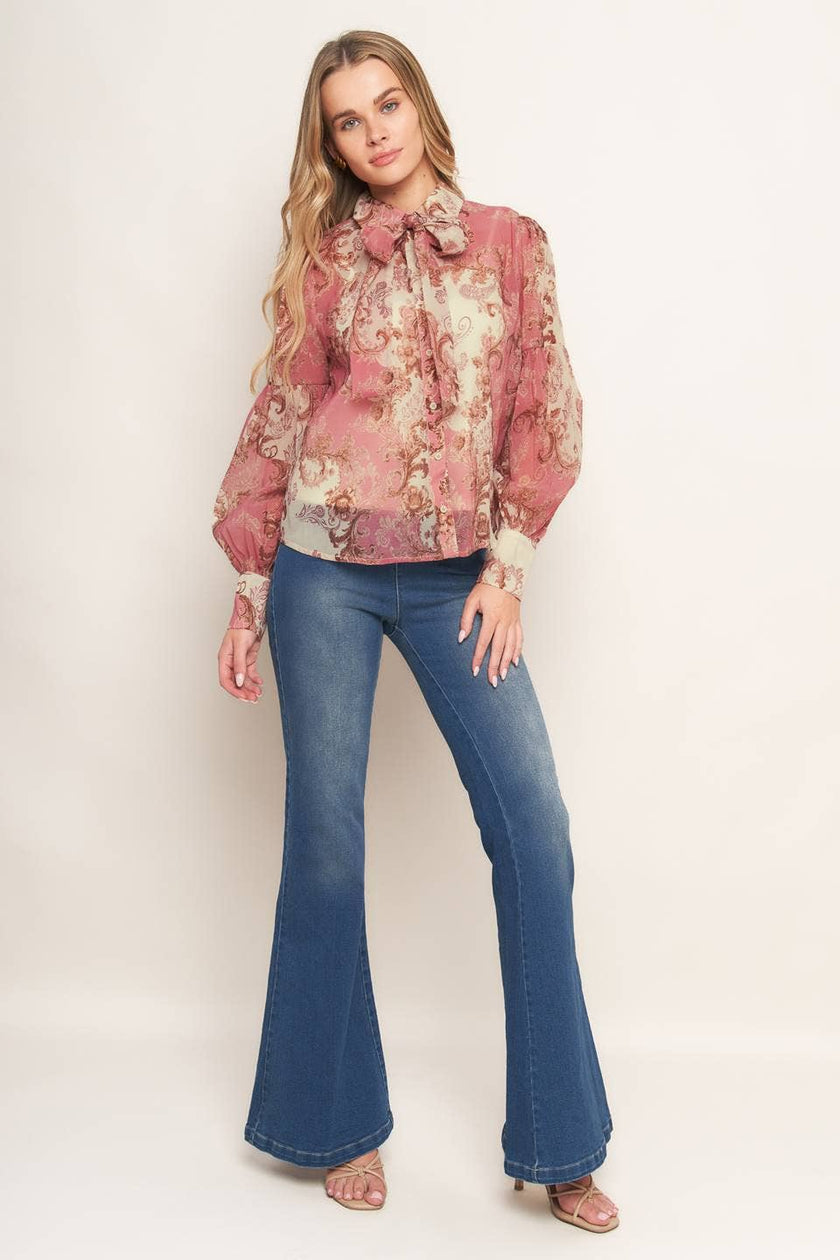 Florentine Tie Neck Blouse