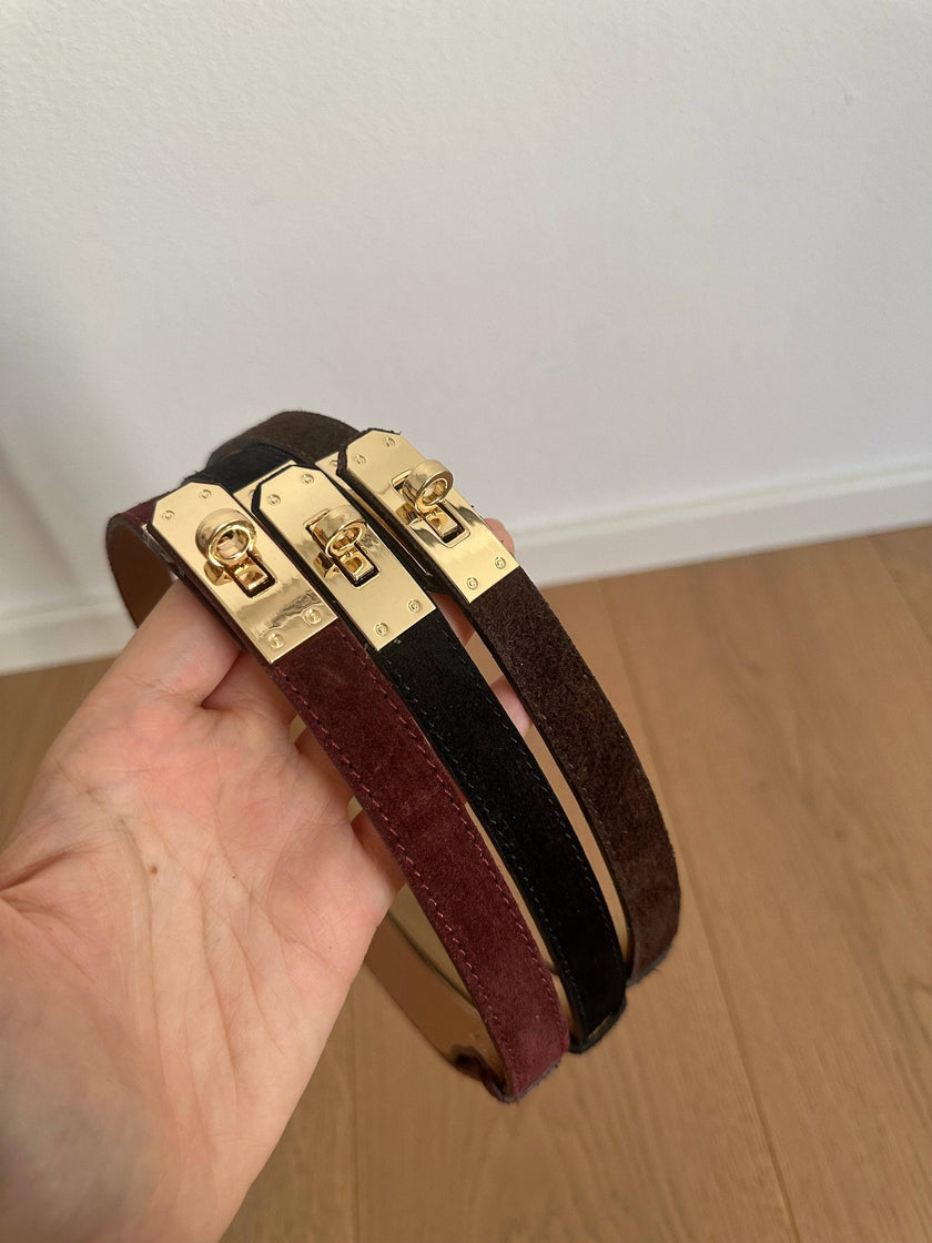 Genuine Suede Leather Belts