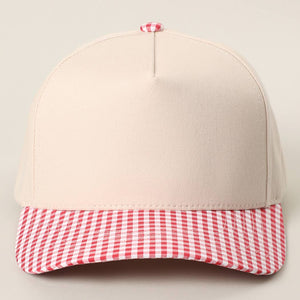 Gingham Trucker Hat
