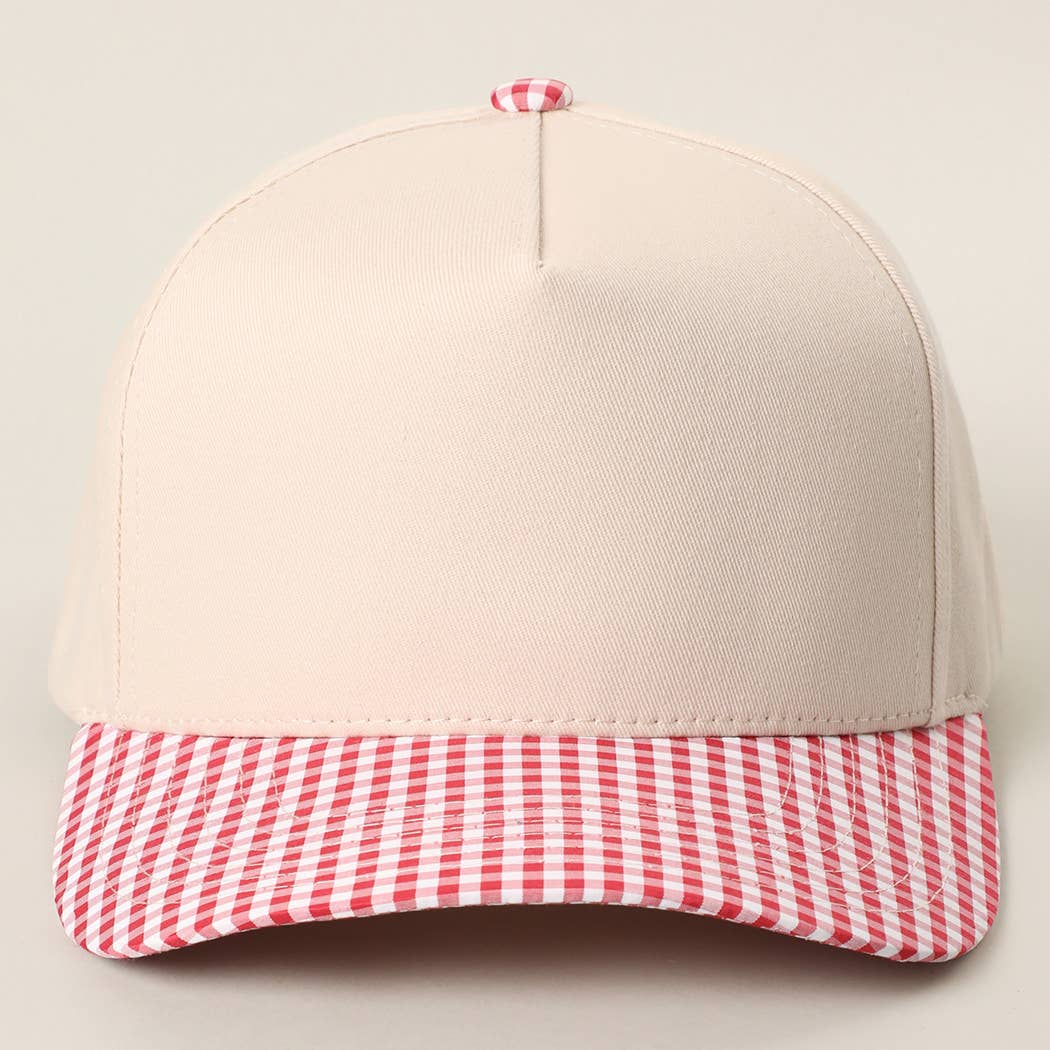 Gingham Trucker Hat
