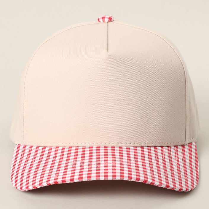 Gingham Trucker Hat