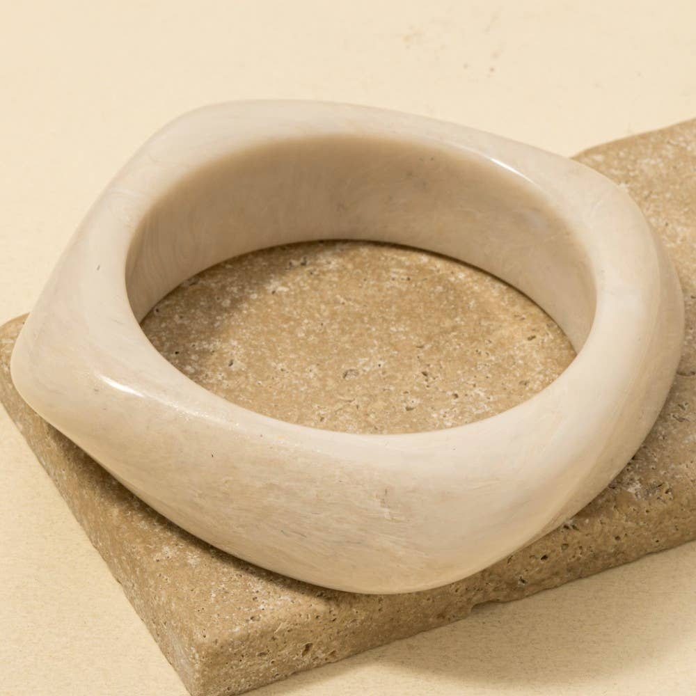 Abstract Acrylic Square Bangle