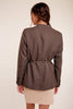 Belted Houndstooth Blazer
