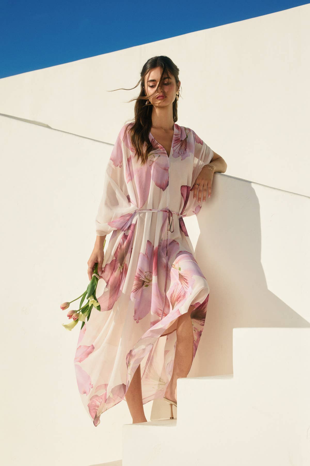 Laelia Orchid Kaftan Dress