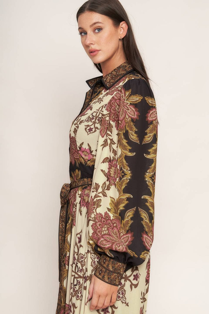 Printed Woven Maxi Dress