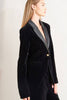 Velvet Blazer with Satin Collar