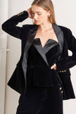 Velvet Blazer with Satin Collar