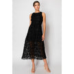 Self Tie Crochet Lace Midi Dress