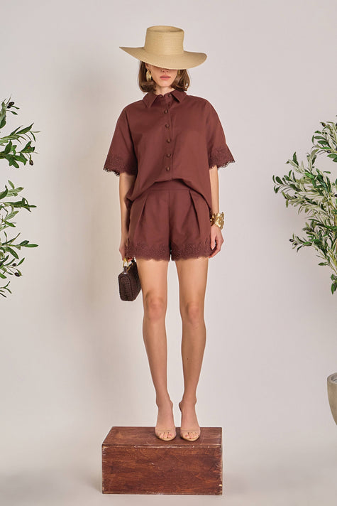 the Midnight Lace Linen Lace Shirt