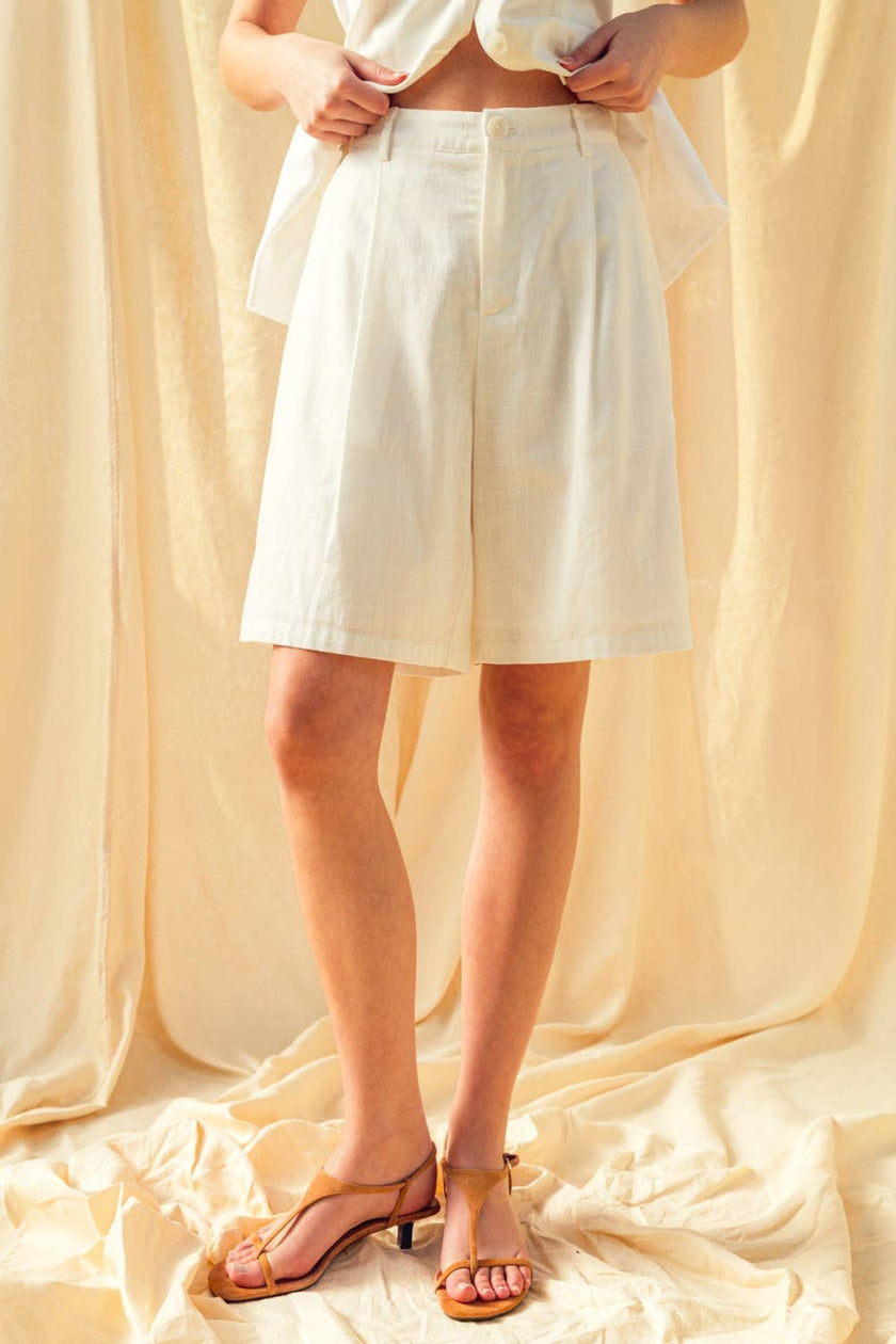 Cotton Linen Bermudas