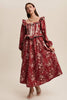 Floral Corset Ruffle Dress