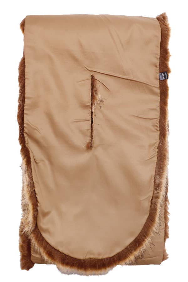 Luxury Faux Fur Satin-Lined Stole