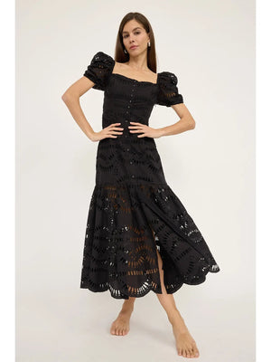 Black Eyelet Dress